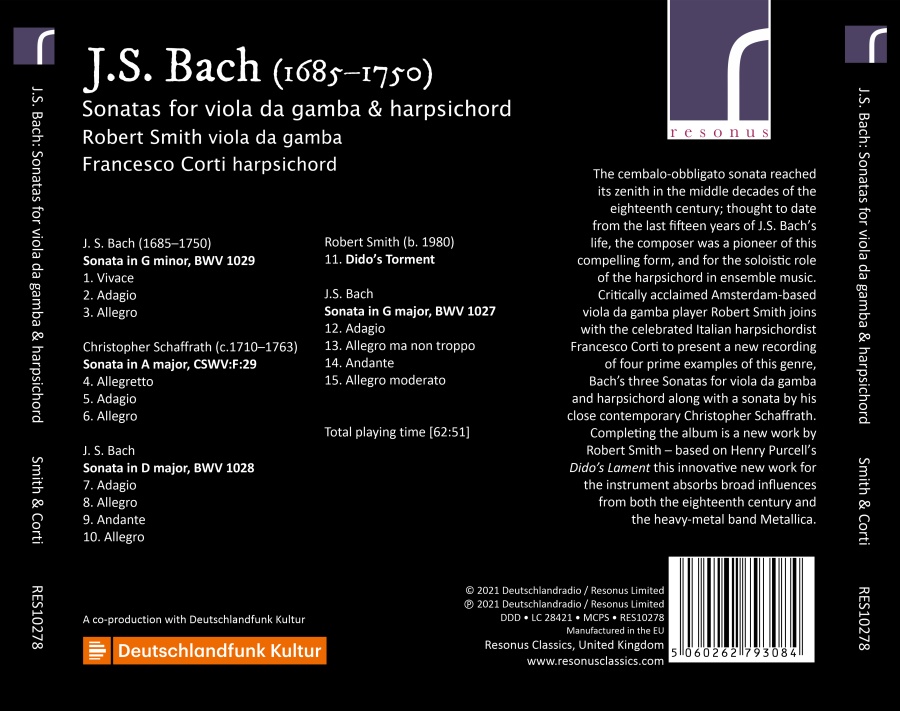 Bach: Sonatas for viola da gamba and harpsichord - slide-1