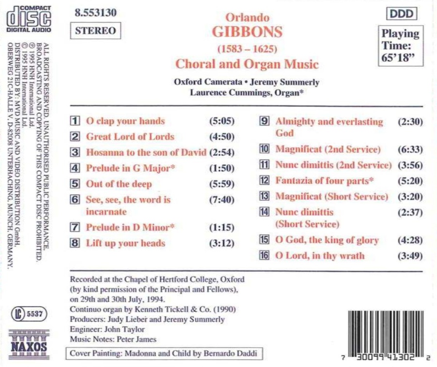 GIBBONS: Choral & Organ Music - slide-1