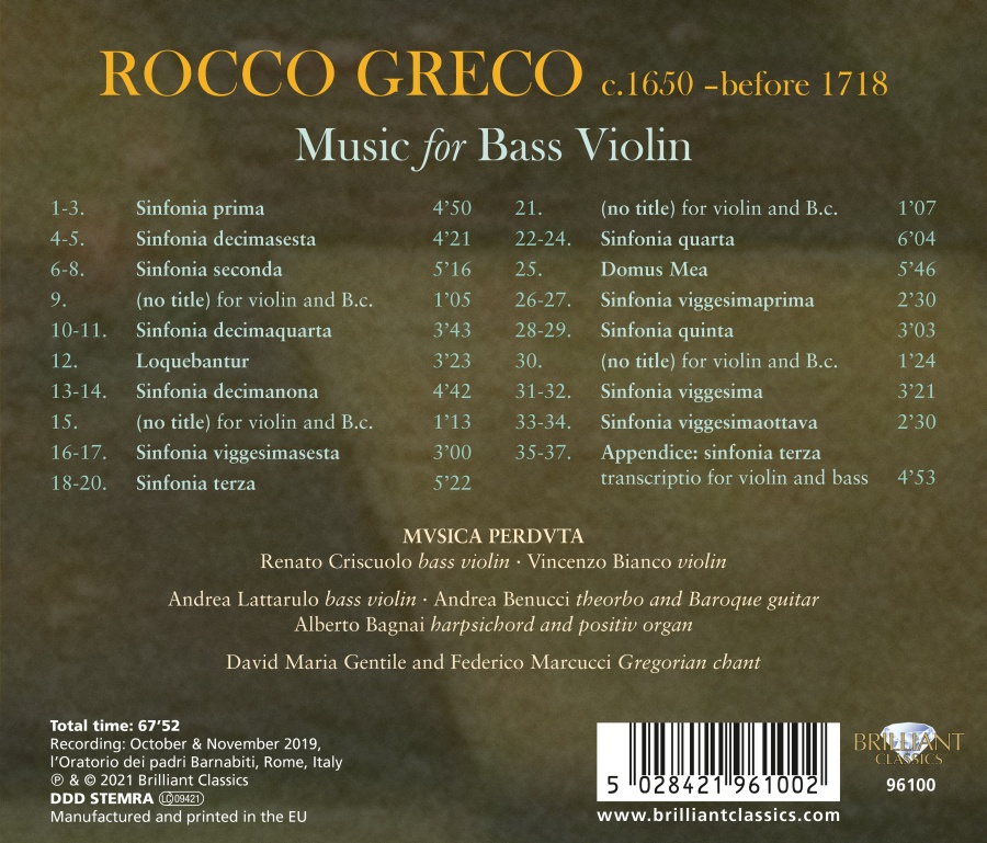 Greco: Music for Bass Violin - slide-1