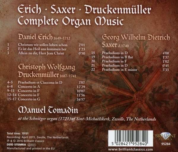 Erich, Saxer & Druckenmüller: Complete Organ Music - slide-1