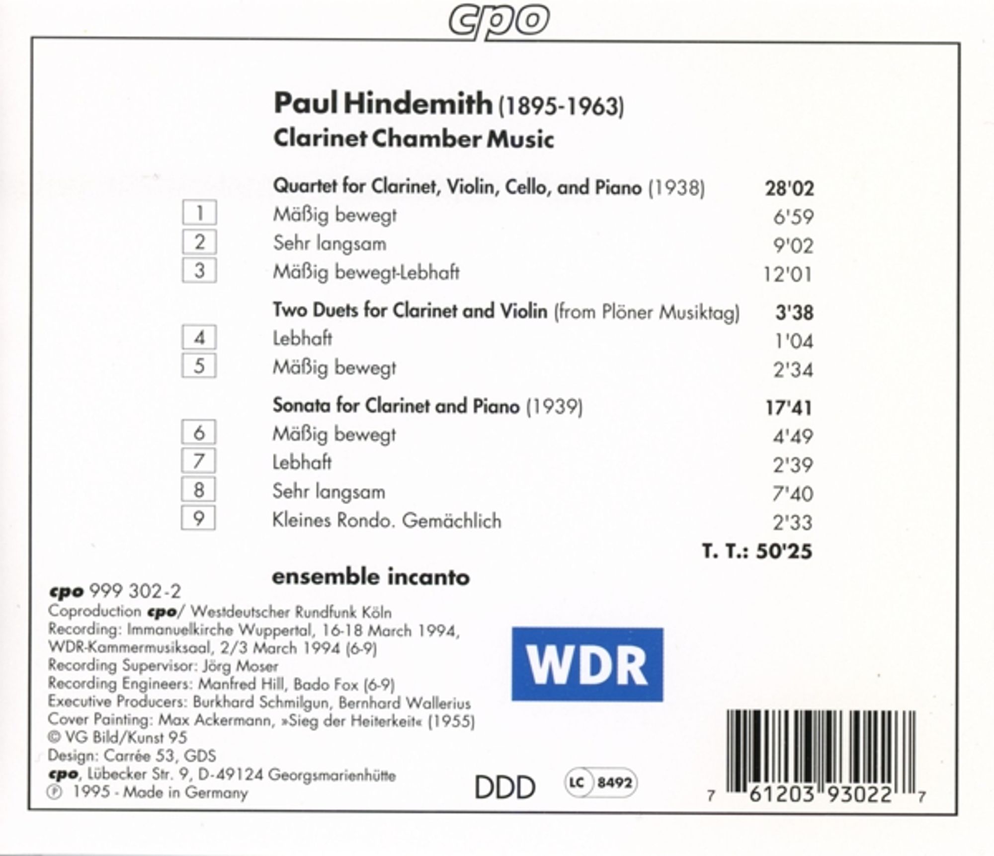 HINDEMITH: Clarinet Chamber Music - slide-1