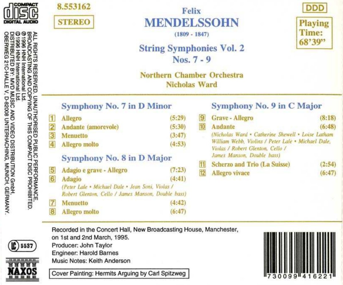 MENDELSSOHN: String Symphonies 7-9 - slide-1