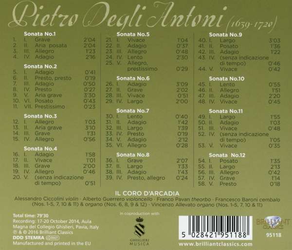 Degli Antoni: 12 Sonatas Op. 4 - slide-1