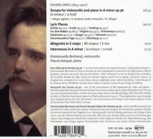 Grieg: Cello Sonata, Lyric Pieces - slide-1