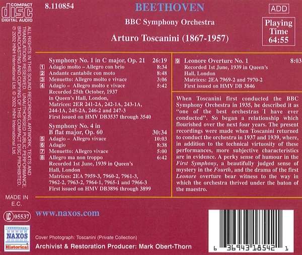 Beethoven: Symphonies Nos. 1 & 4 - slide-1