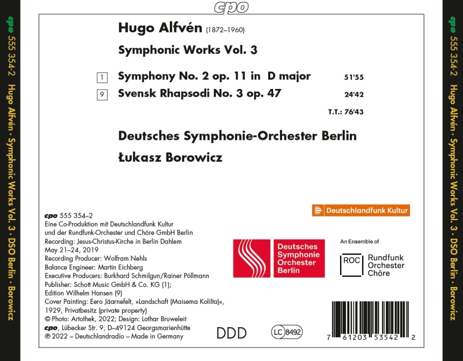 Alfvén: Symphony No. 2; Svensk Rhapsodi No. 3 - slide-1