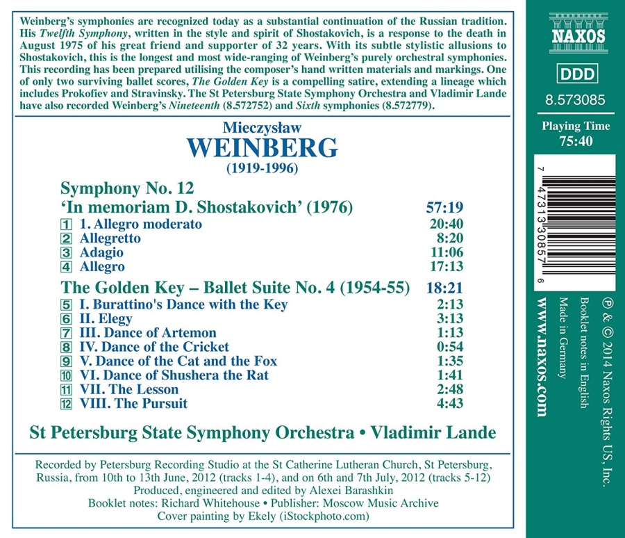 WEINBERG: Symphony No. 12, Golden Key - Ballet Suite No. 4 - slide-1