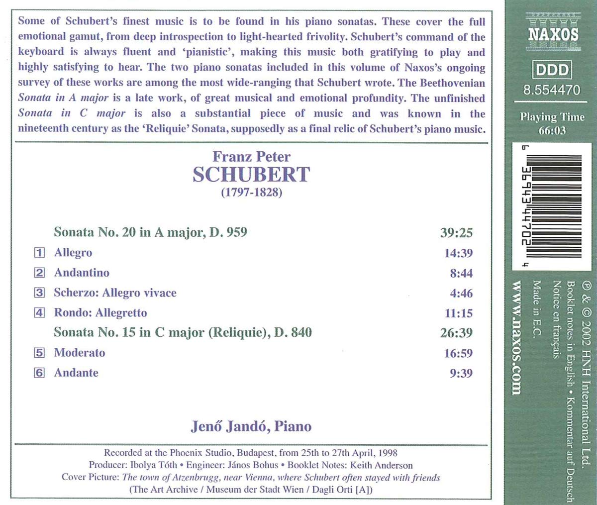SCHUBERT: Piano Sonatas - slide-1