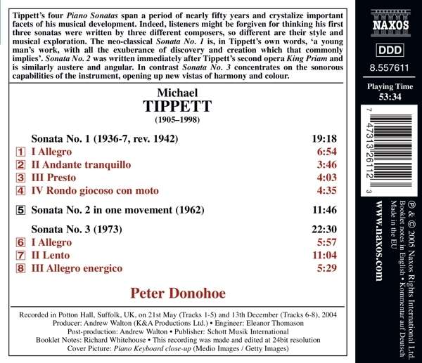 TIPPETT: Piano Sonatas Nos. 1-3 - slide-1