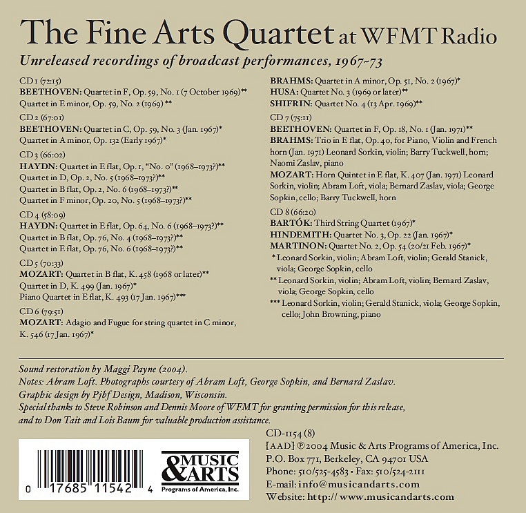 Fine Arts Quartet at WFMT Radio - slide-1