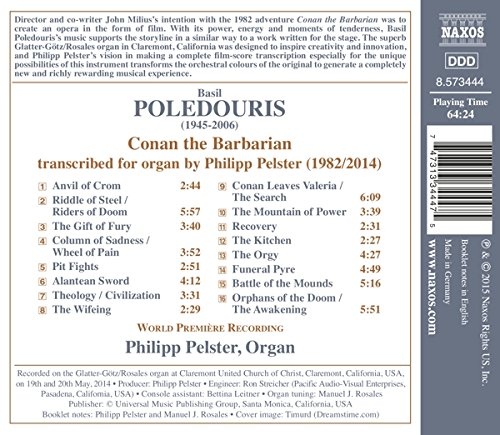 Poledouris: Conan the Barbarian, Transcribed for organ - slide-1
