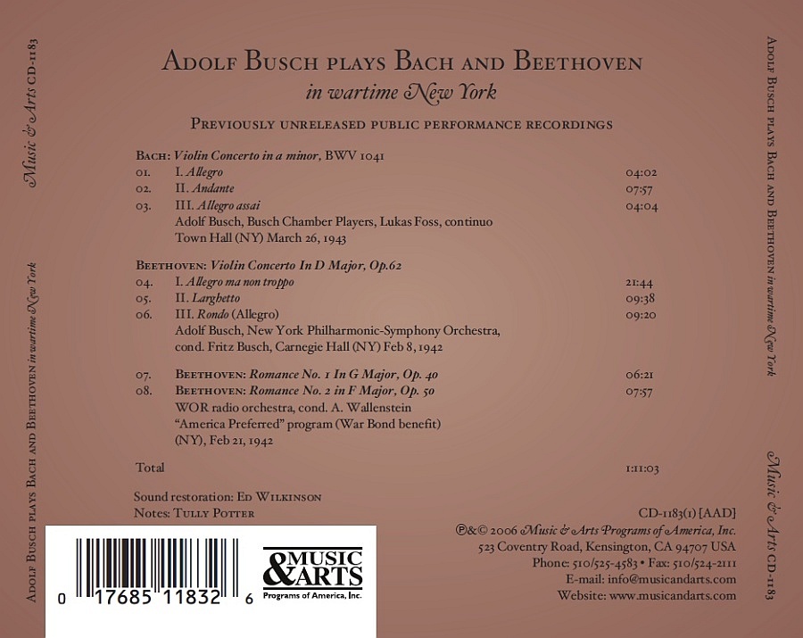 Adolf Busch plays Bach snd Beethoven - slide-1