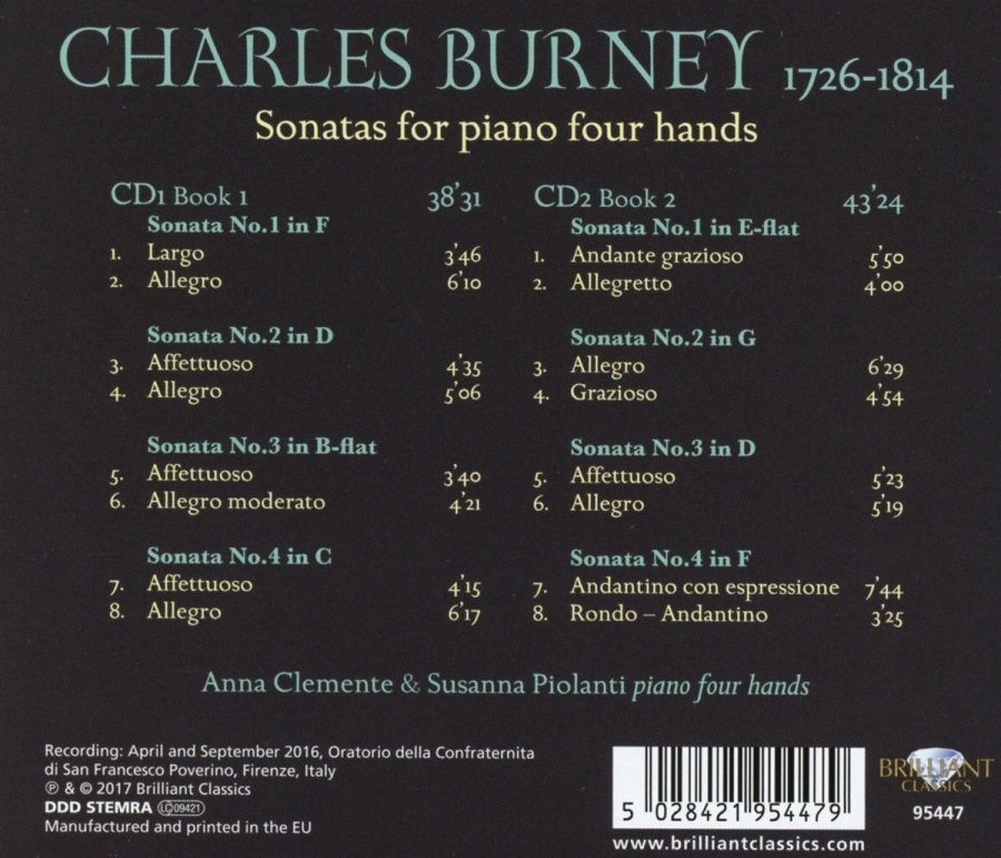 Burney: Sonatas for Four Hands - slide-1