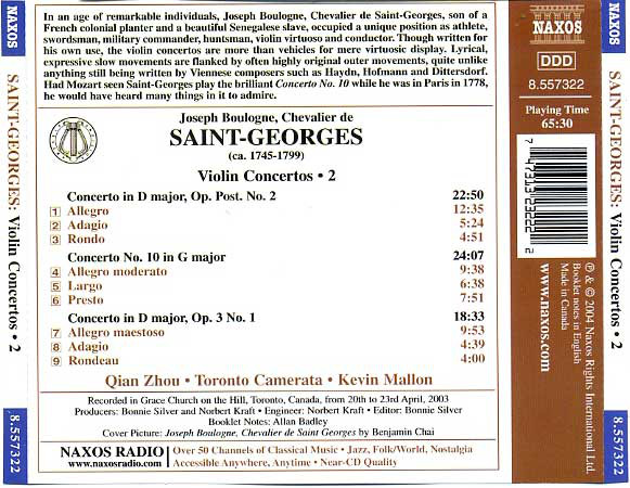 Saint-Georges: Violin Concertos - slide-1