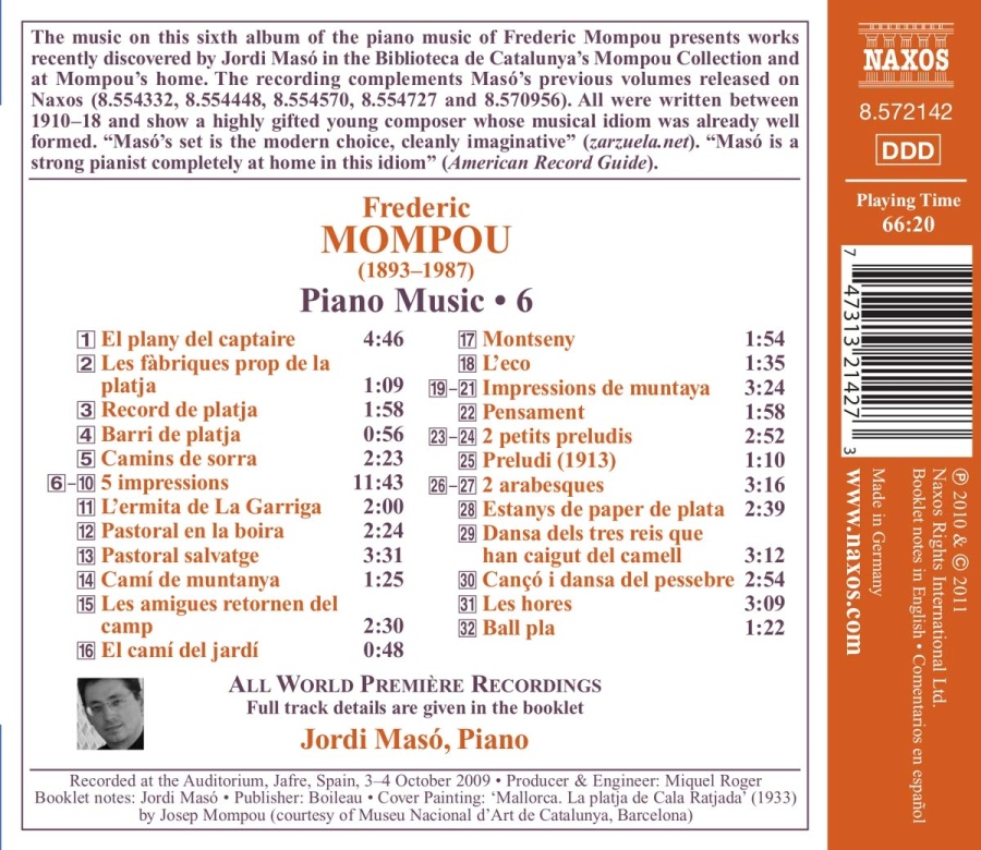Mompou: Piano Music 6 - Impressions, Dances & Preludes - slide-1