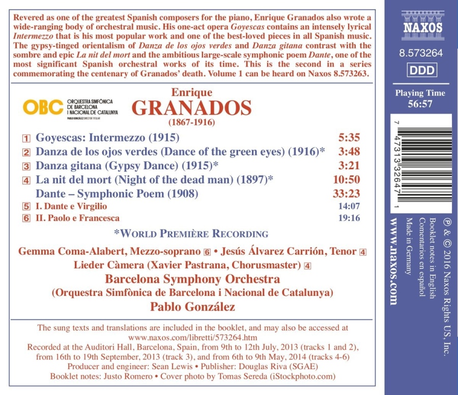 Granados: Dante - Symphonic Poem La nit del mort Intermezzo from Goyescas - slide-1