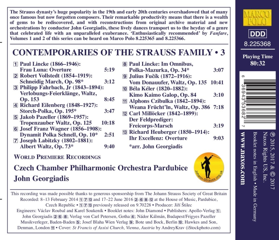 Contemporaries of the Strauss Family Vol. 3 - Waltzes, Marches and Polkas - slide-1