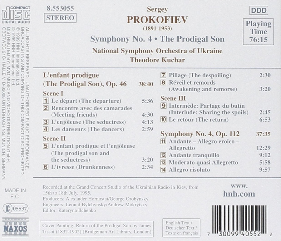 PROKOFIEV: Symphony No. 4, The Prodigal Son - slide-1