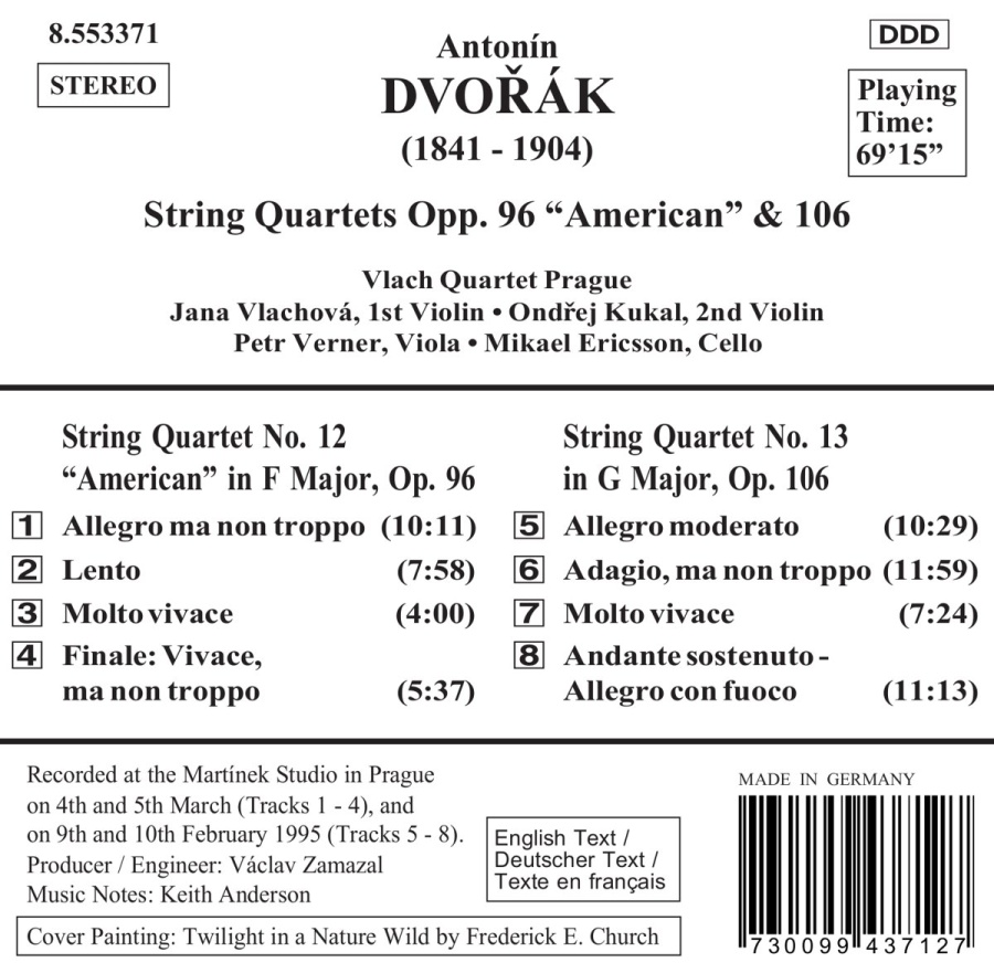 DVORAK: String Quartets, Vol. 1 - slide-1