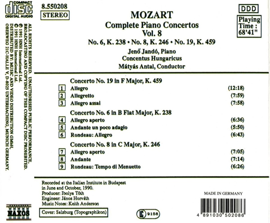 Mozart: Piano Concertos 6, 8 & 19 - slide-1