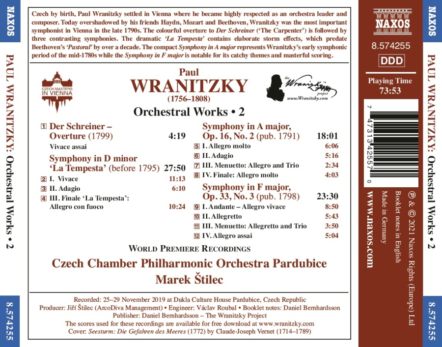 Wranitzky: Orchestral Works Vol. 2 - slide-1