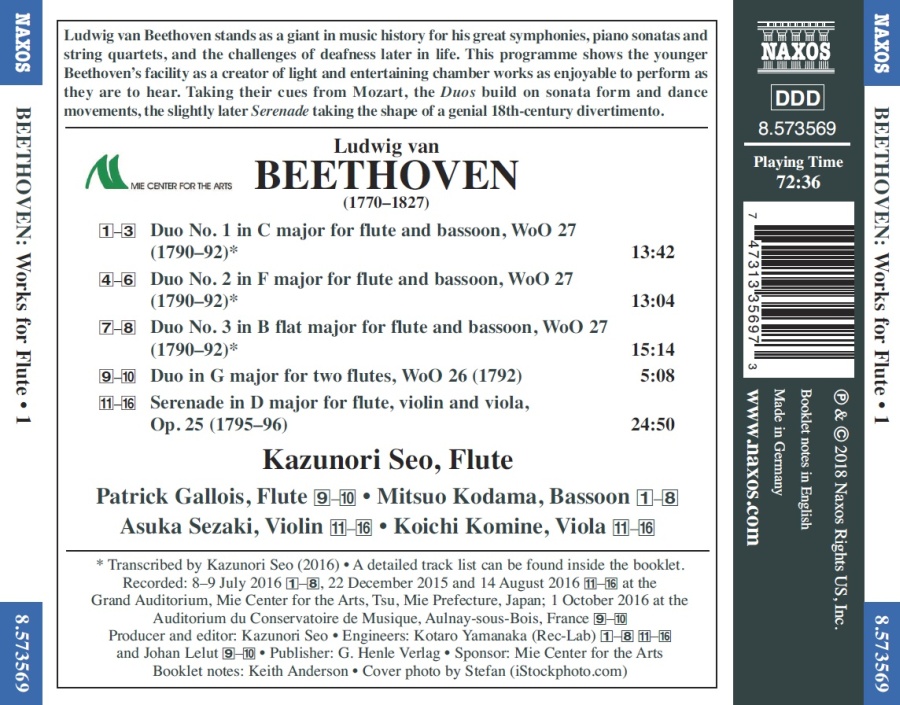 Beethoven: Works for Flute Vol. 1 - slide-1