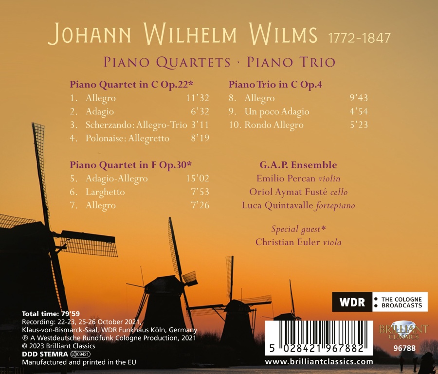 Wilms: Piano Quartets & Piano Trio - slide-1