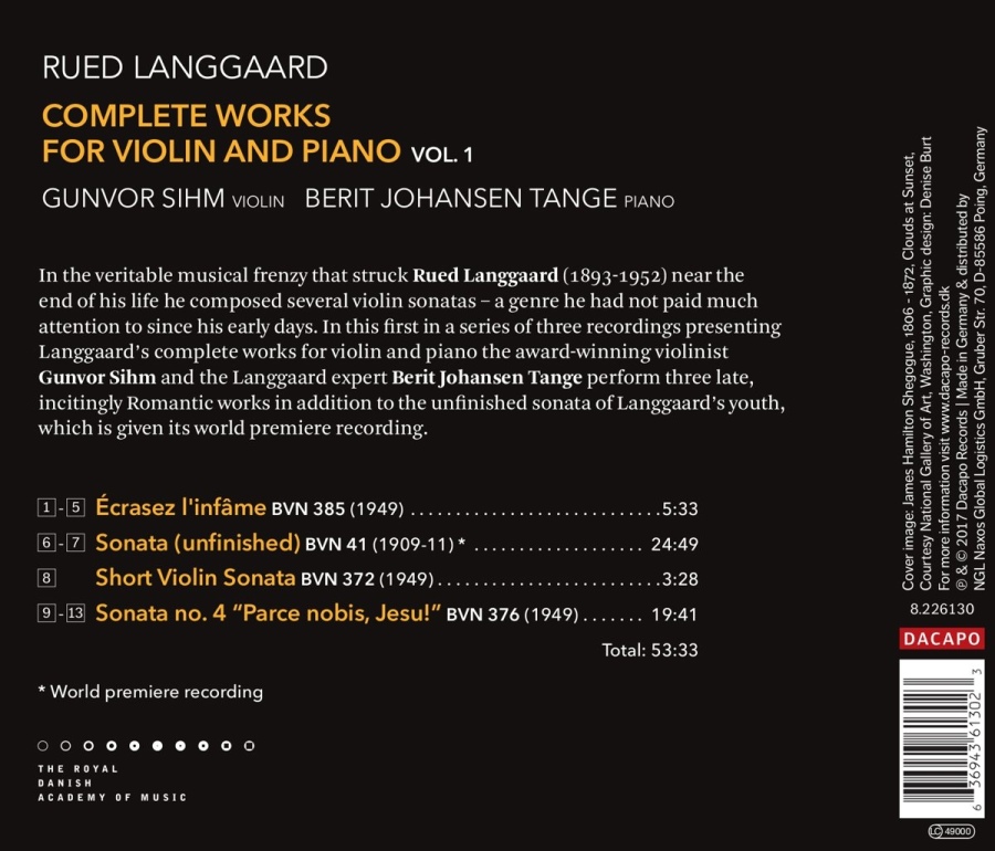 Langgaard: Complete works for violin and piano vol. 1 - slide-1