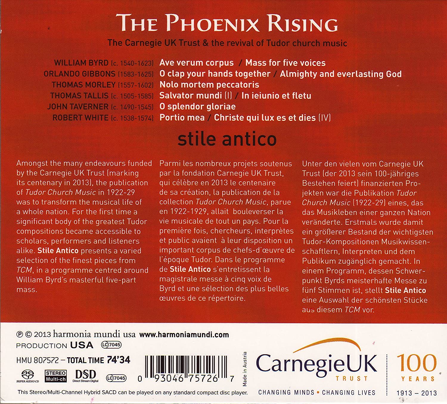 The Phoenix Rising - Byrd, Tallis, Morley, Gibbons, White, Taverner - slide-1