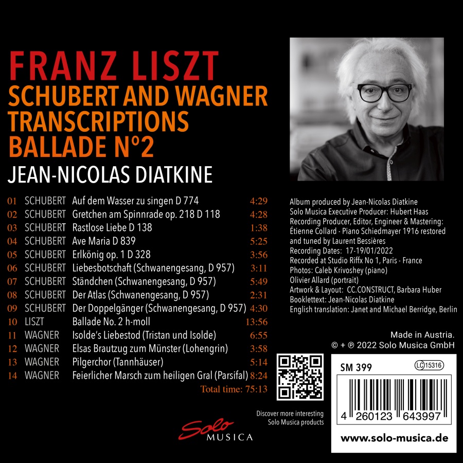 Liszt: Schubert and Wagner Transcriptions; Ballade No. 2 - slide-1