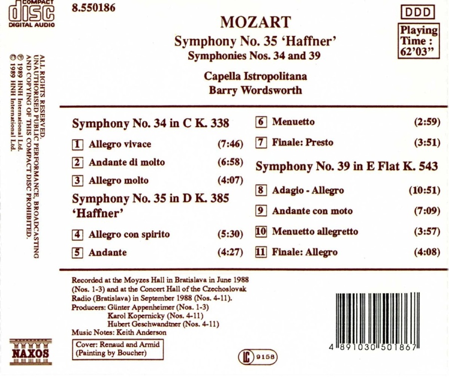 Mozart: Symphonies 34, 35 & 39 - slide-1