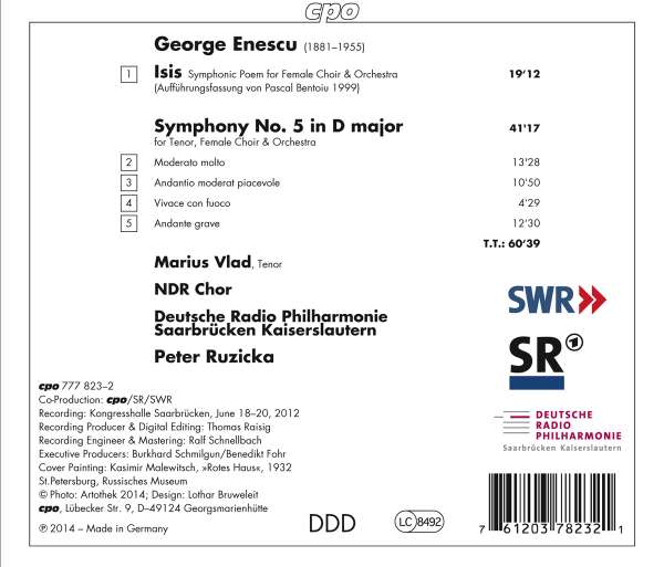 Enescu: Symphony No. 5; Isis - symphonic poem - slide-1