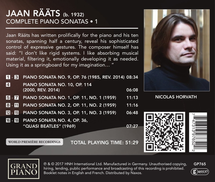 Rääts: Complete Piano Sonatas Vol. 1 - slide-1