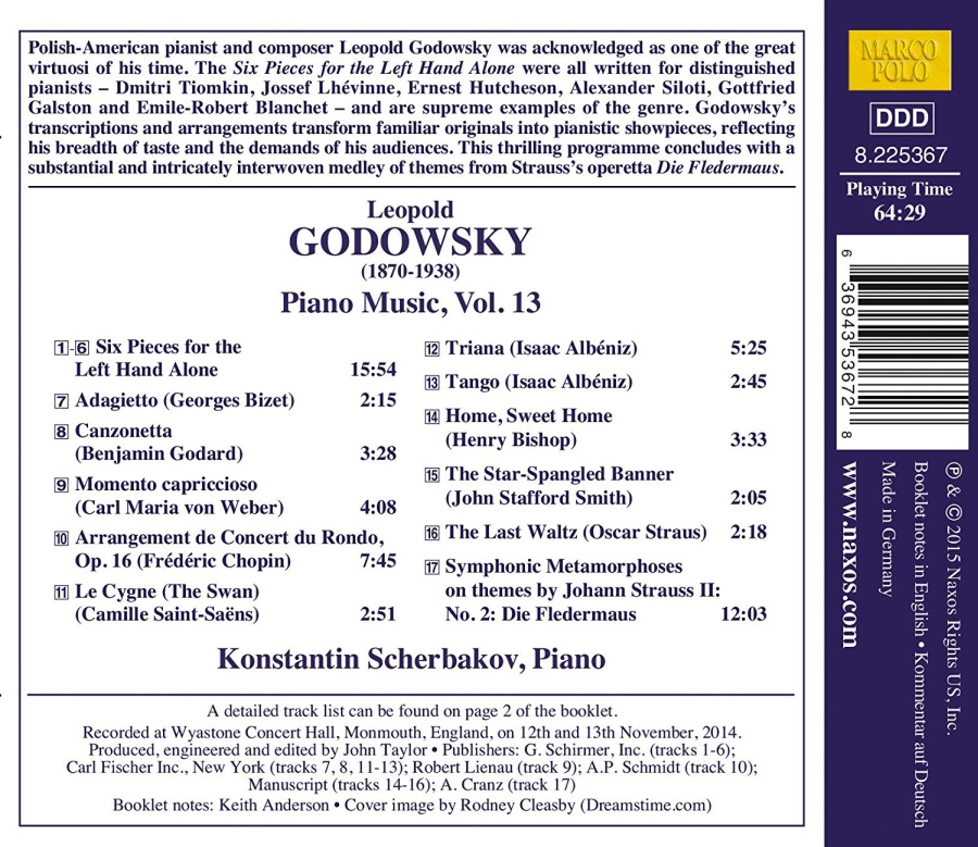 Godowsky: Piano Music Vol. 13 - slide-1