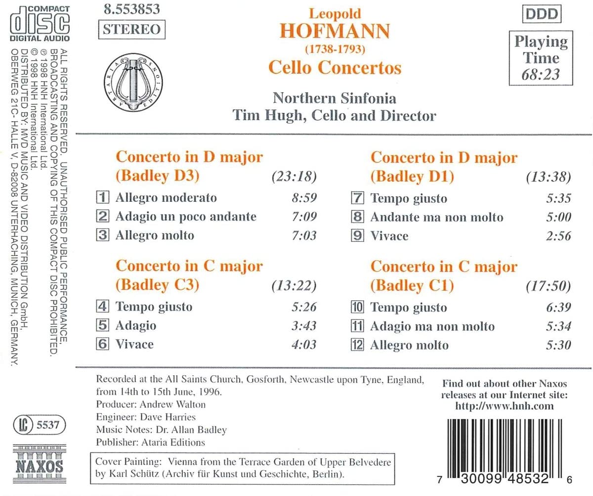 HOFMANN: Cello Concerti - slide-1