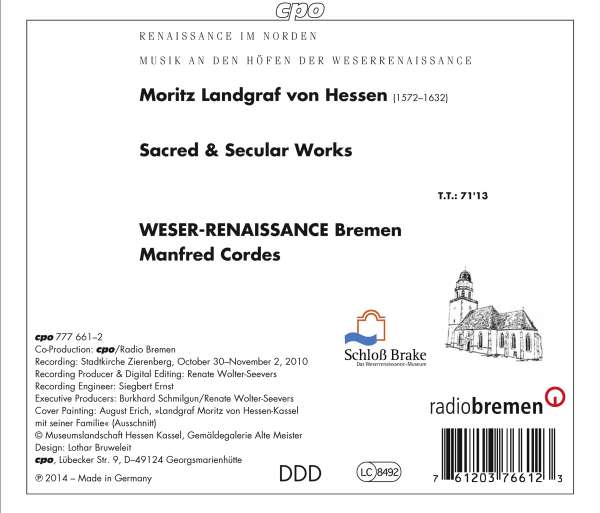 Moritz Landgraf von Hessen: Sacred & Secular Works - slide-1