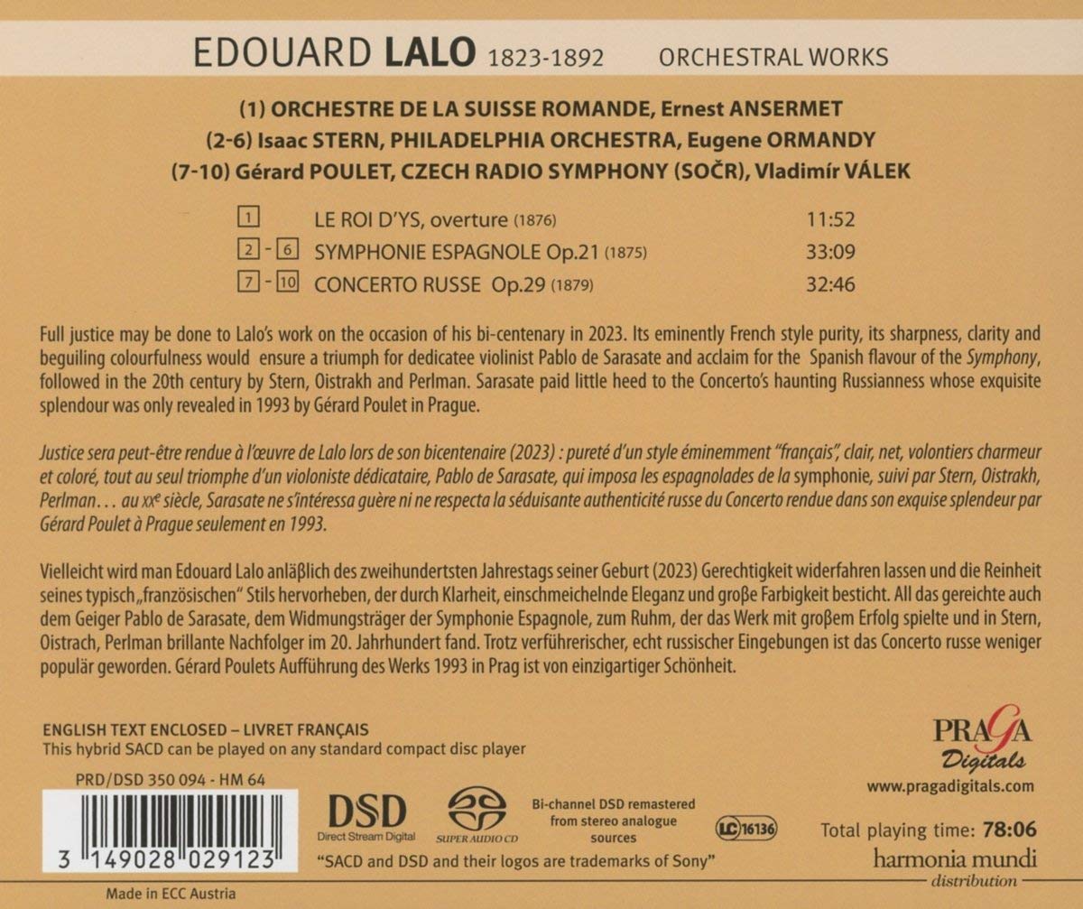 Lalo: Le Roi d'Ys, Symphonie Espagnole, Concerto Russe - slide-1
