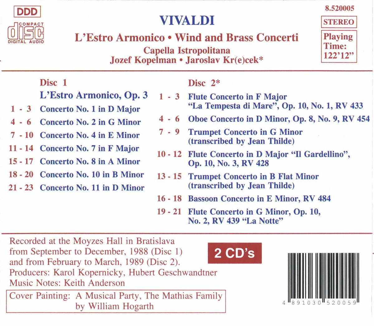 Vivaldi: L'Estro Armonico; Wind and Brass Concerti - slide-1