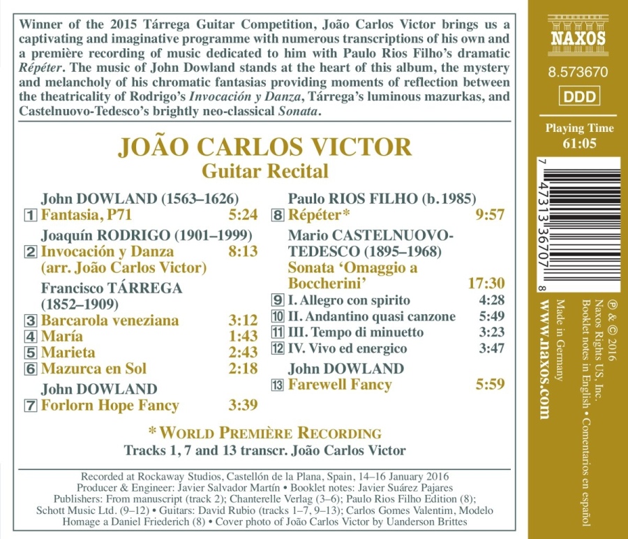 Guitar Recital - João Carlos Victor - Dowland Rodrigo Tarrega … - slide-1