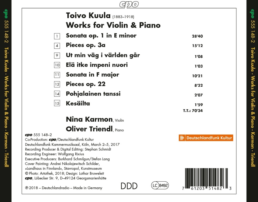Kuula: Works for Violin & Piano - slide-1