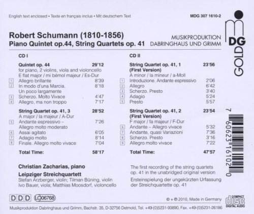 Schumann: Piano Quintet op. 44, String Quartets op. 41 - slide-1