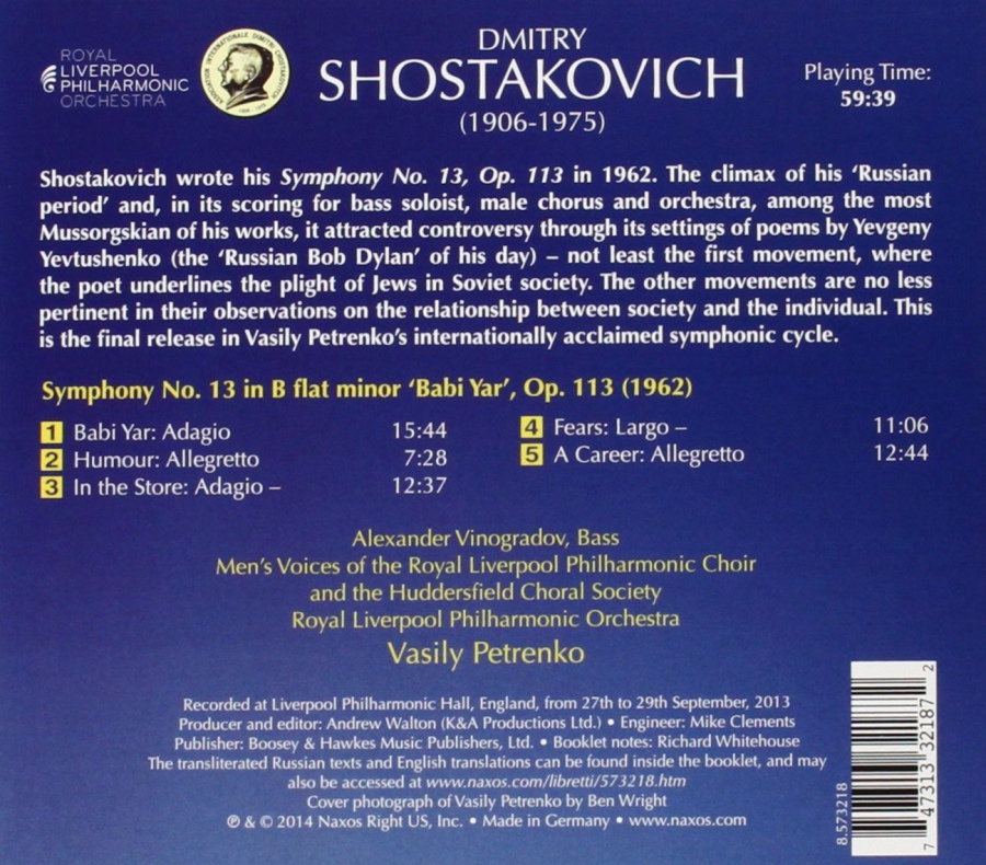 Shostakovich: Symphony No. 13 ‘Babi Yar’ - slide-1