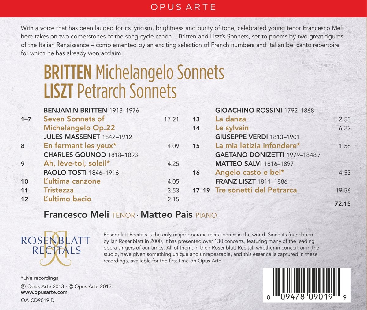 Britten: Michelangelo Sonnets - slide-1