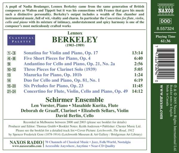 BERKELEY: Preludes, concertino, sonatina - slide-1