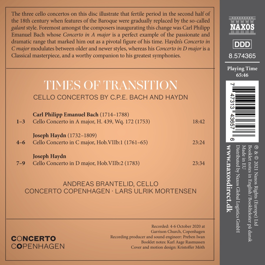 Times of Transition - Cello concertos by C.P.E. Bach and Haydn - slide-1
