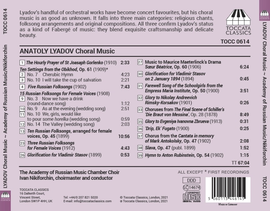 Liadov: Choral Music - slide-1