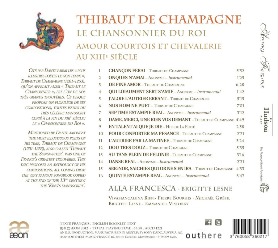 Thibaut de Champagne, Le chansonnier du roi - Amour courtois et chevalerie au XIIIème siècle - slide-1