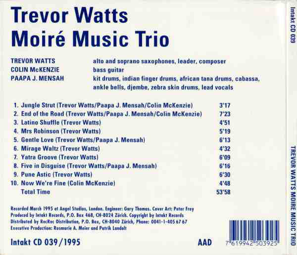 Trevor Watts: Moiré Music Trio - slide-1