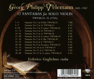 Telemann: 12 Fantasias for Violin Solo - slide-1