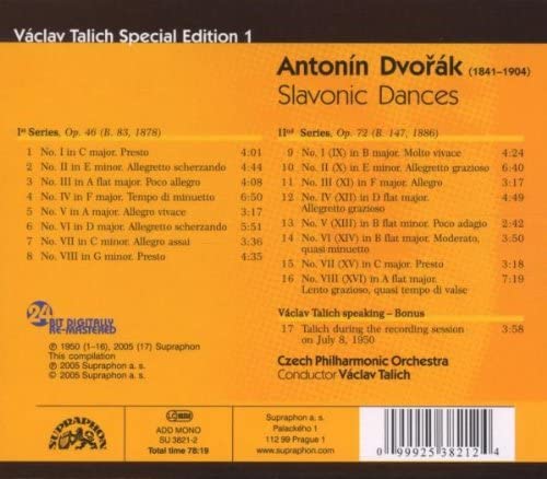 Talich Special Edition 1 - Dvorak: Slavonic Dances - slide-1